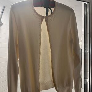 Party time cream sweater with gold embellishments